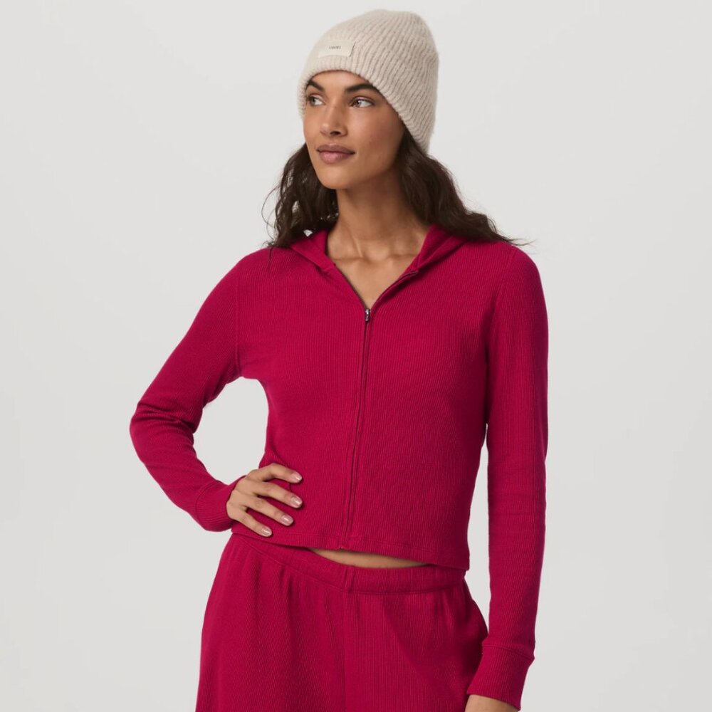 NWT Vuori Waffle Full Zip Hoodie - S - Picture 7 of 9